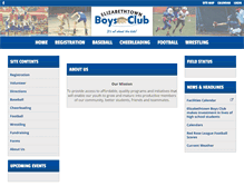 Tablet Screenshot of etownboysclub.com